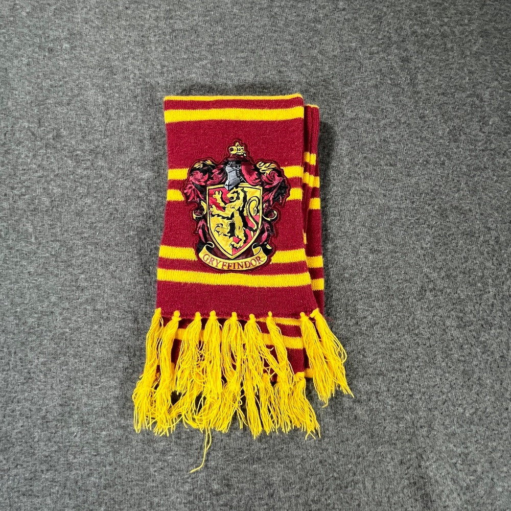 Harry Potter Gryffindor Scarf Red Yellow Stripe Knit Crest Logo‎ Wizard Cosplay